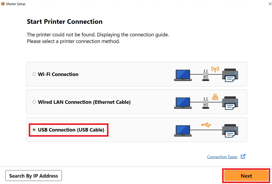 select USB connectivity