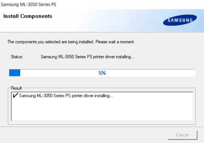 being installed Samsung ML-3051ND printer