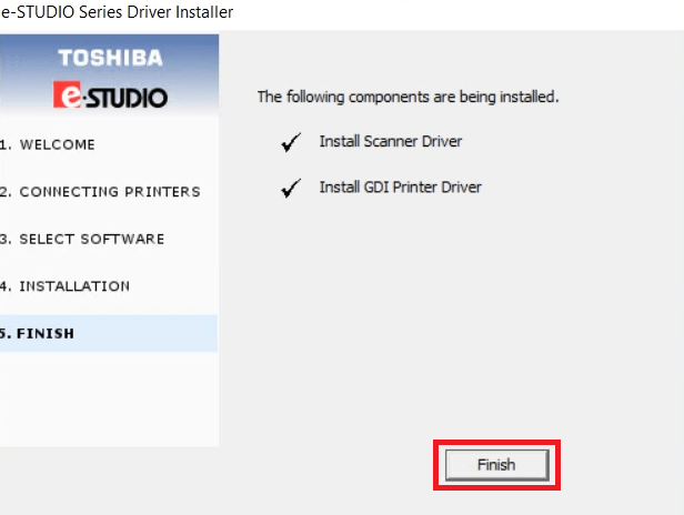 installed Toshiba e-studio 2300 driver