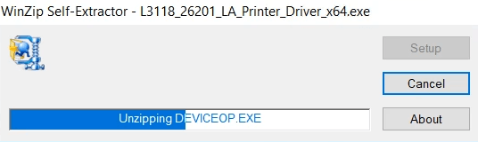 Unzipping L3118 driver file