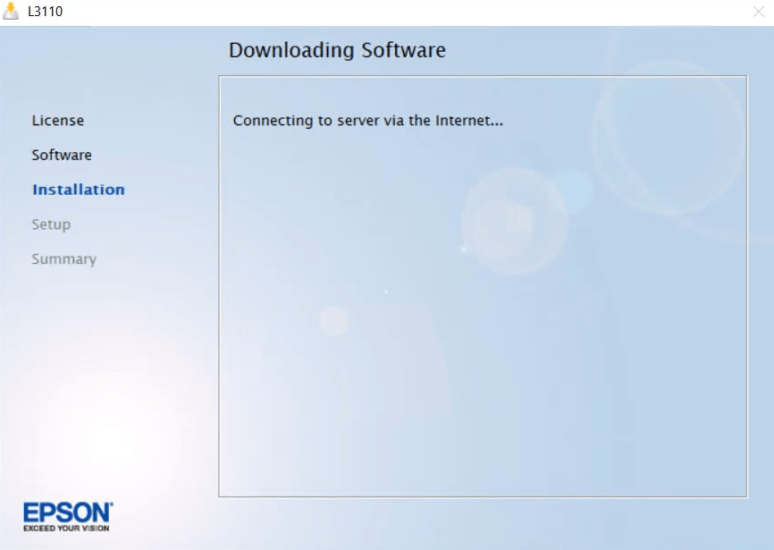 Connect to the Epson server