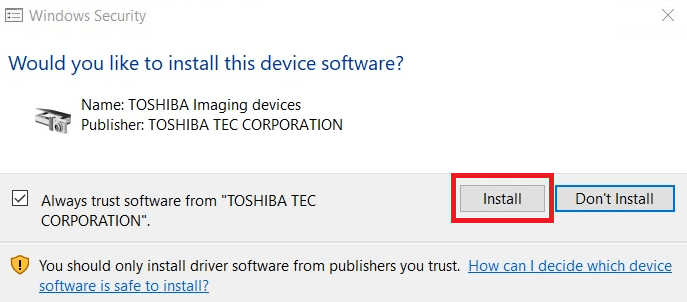 install Toshiba e-studio 2300 driver