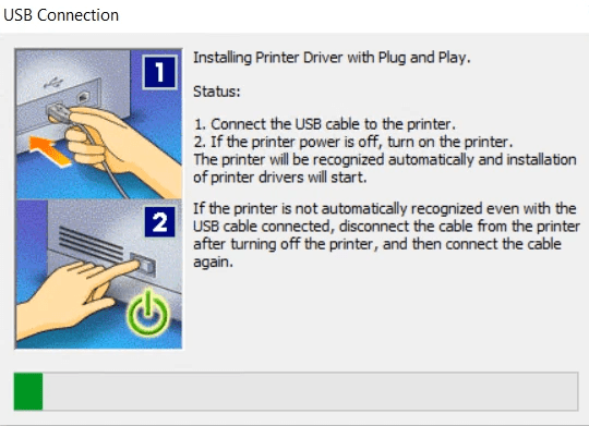 now connect the Canon f158200 USB cable