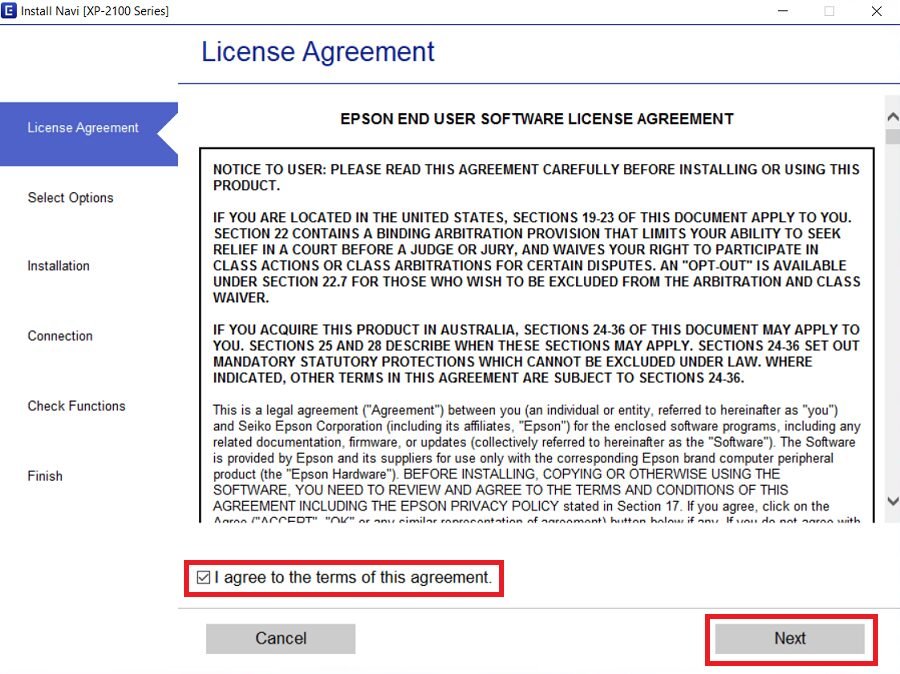 agree to license agreement