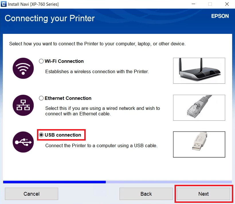 use USB connection