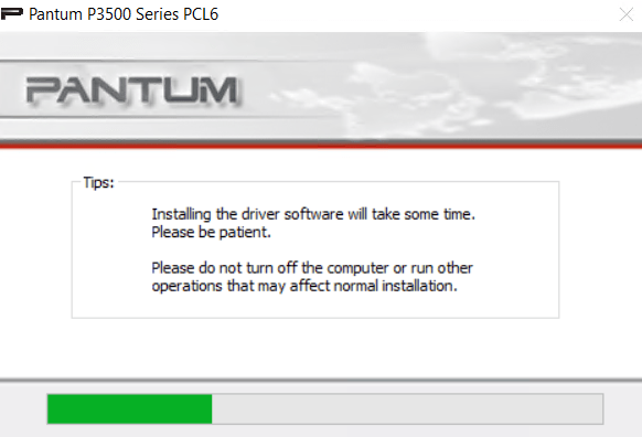 wait Pantum P3500DN driver install