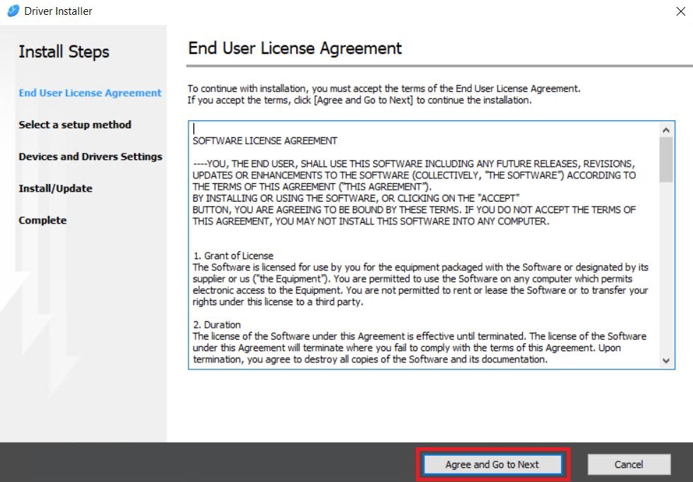 agree with the license agreement terms