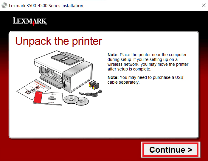 connect your Lexmark 4505 printer