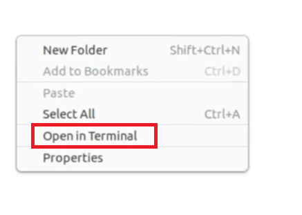 open the terminal