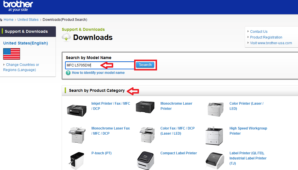 type printer name and search