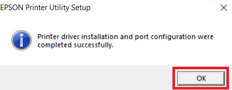 click ok to close the installer program