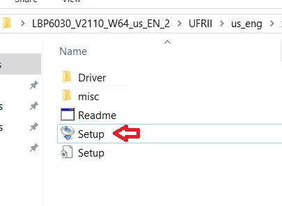 run setup file