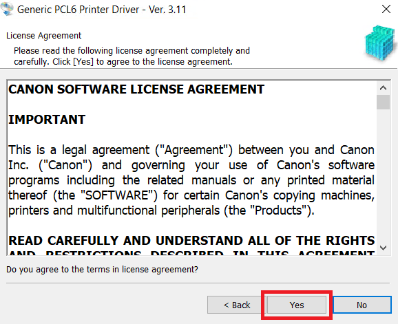 accept the license agreement