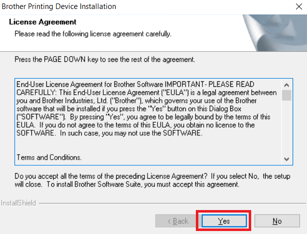 accept license agreement