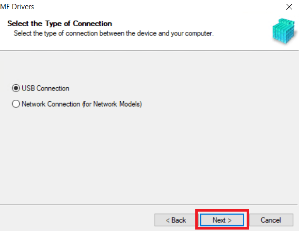 choose USB connection option