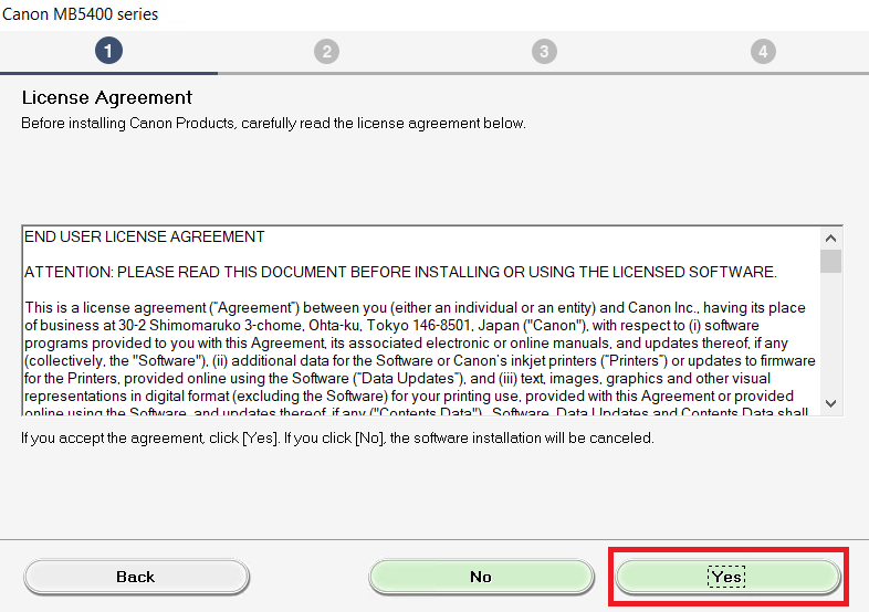 accept the license agreement