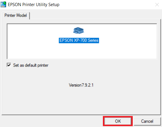 select printer click ok