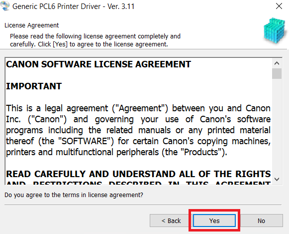 accept the license agreement