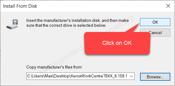 Xerox 7830i installation step 14