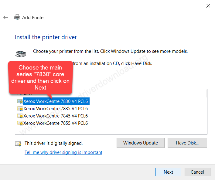 Xerox 7830i installation step 15